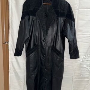 Preston & York Black Leather Jacket Classic Style